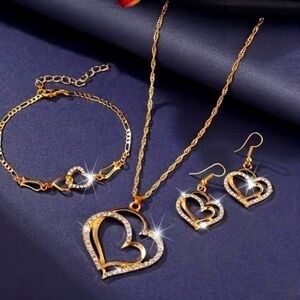 Necklace set earrings bracelet pendant